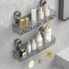 Bathroom Corner Storage Rack Transparent Triangle Shape Thick Punch-free Anti-slip Strong Suction