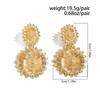 Ingemark Trendy Elegant Gold Color Sunflower Drop Earrings For Women Vintage Charm Engagement Wedding Party Jewelry Accessories