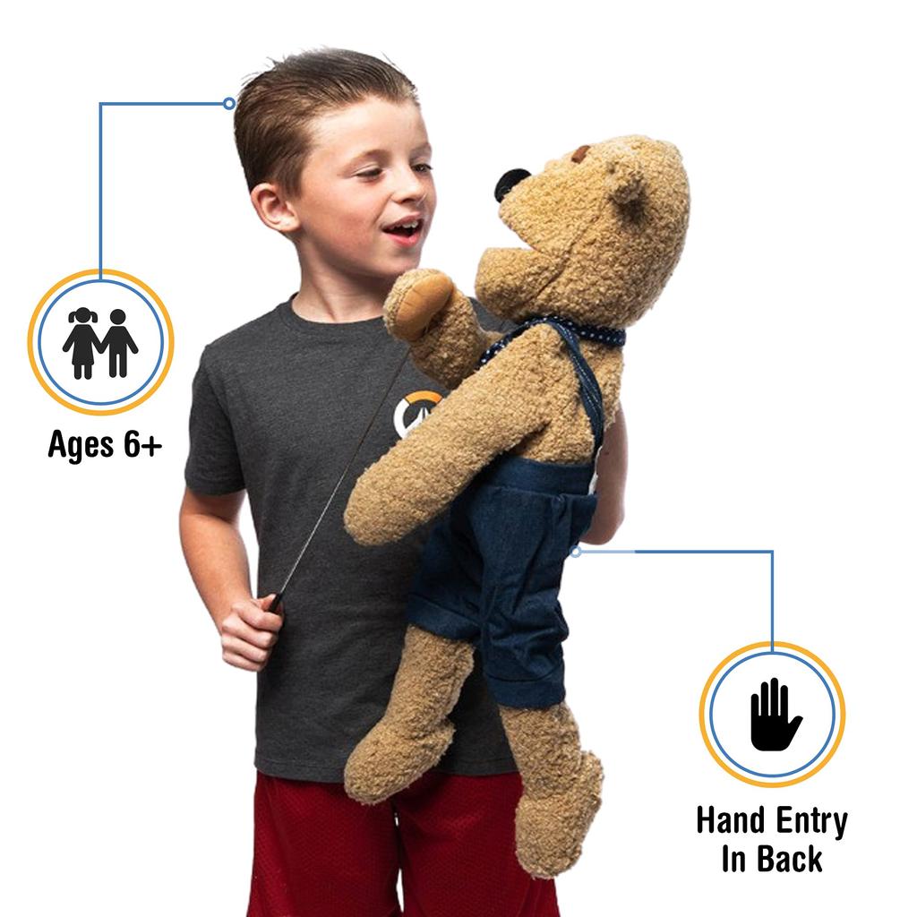 28" Silly Bear Arm Rod Full Body Ventriloquist Style Animal Puppet