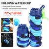Silicone Collapsible Water Bottles Outdoor Sport Cycling Camping Hiking Water Bottle with Carabiner Fold Water Bottle Cups Mug Travel Water Bottle