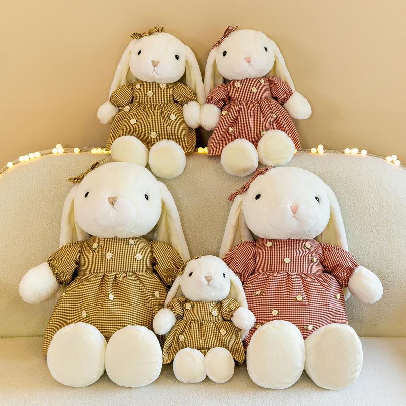 Мультяшный Плюшевый Кролик Кофе Кукла Игрушка 8 Дюймов Юбка из Марли Кукла Кролик Подарок для Подруги на Китайский День Святого Валентина