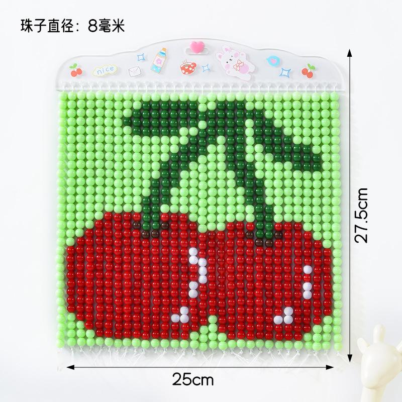 Cartoon Panda Beaded Painting Ornaments for Girls Room Decoration Kawaii Fruits Cherry DIY Decoration Crafts Wholesales 2025 New