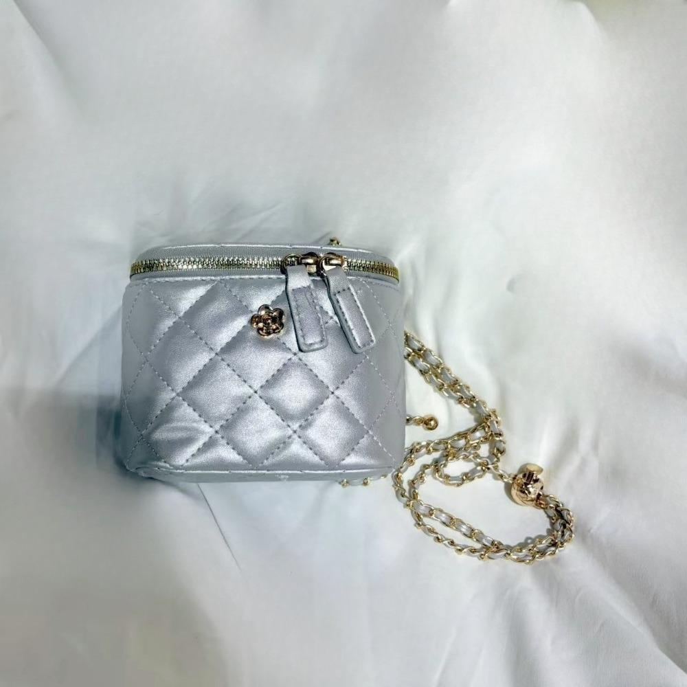 Xiaoxiangfeng Cross-Border Hot-Selling New Black and Gold Chain Bag Camellia Quilted Women's Shoulder Crossbody Bag