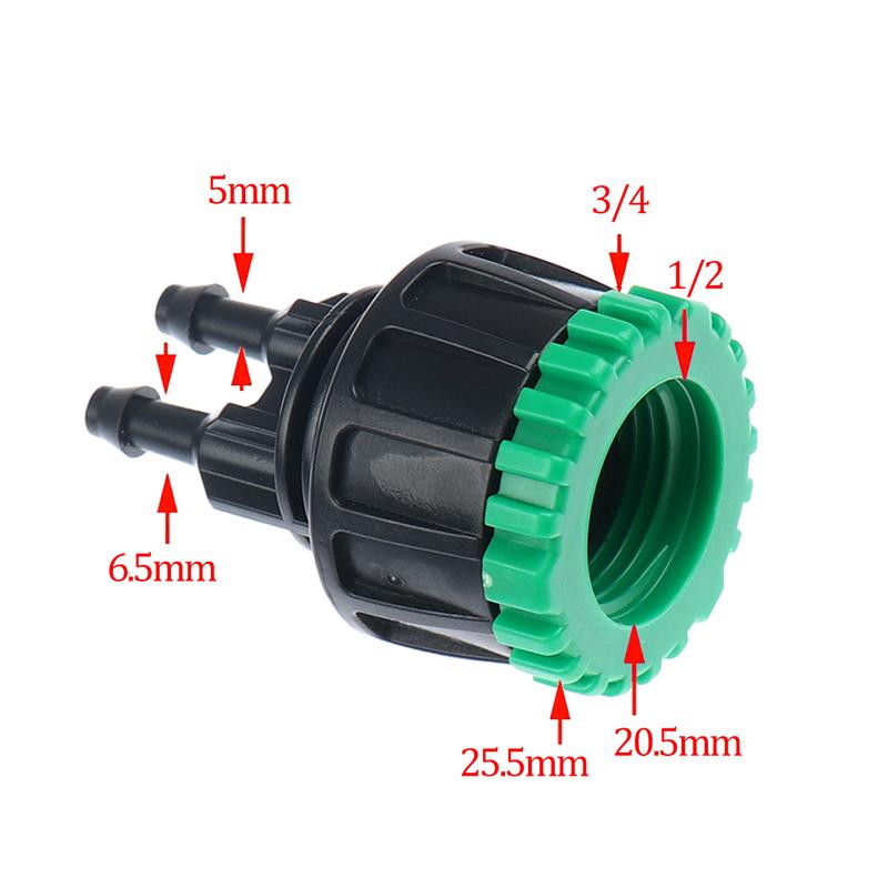 Садовый шланг от 1/4 до 1/2 дюйма, Y-образный разъем 3/4 дюйма, адаптер для ирригационного шланга 4/7