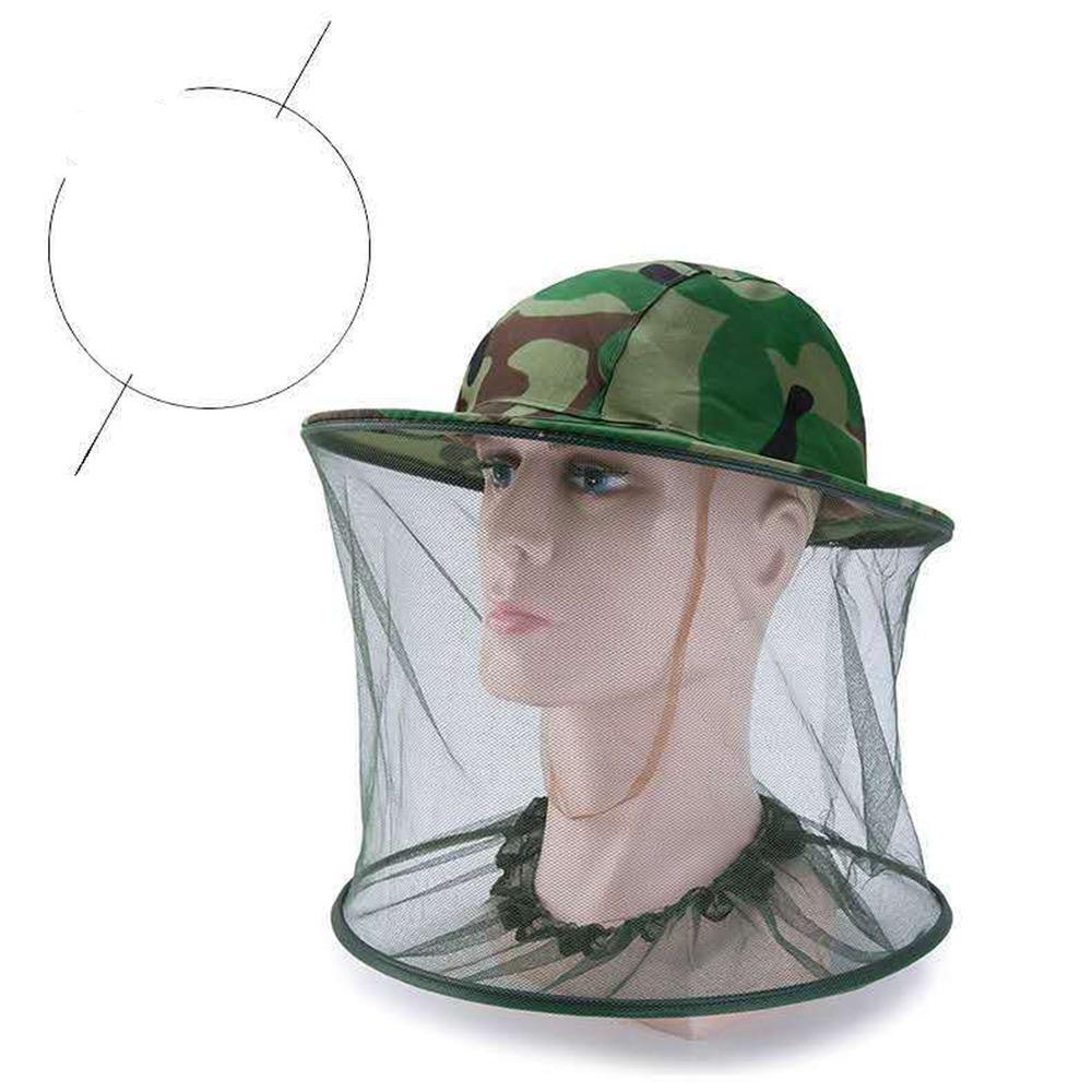 Camo Yellow Face Protection Cap Mosquito Prevention Sun Hat New Beekeeping Hat Travel