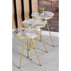 Раскладной столик и центральный столик Ellipse Gold Metal Leg Gold Efes Set