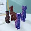 Hollow Cat Statue Collectible 3D Printed Cat Figurine Home Office Tabletop