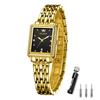 OLEVS Arm Watch for Women Square Gold Popular Watch Gold Watch for Women Waterproof Quartz Watch Analog Business Watch Glitter Beautiful Stylish