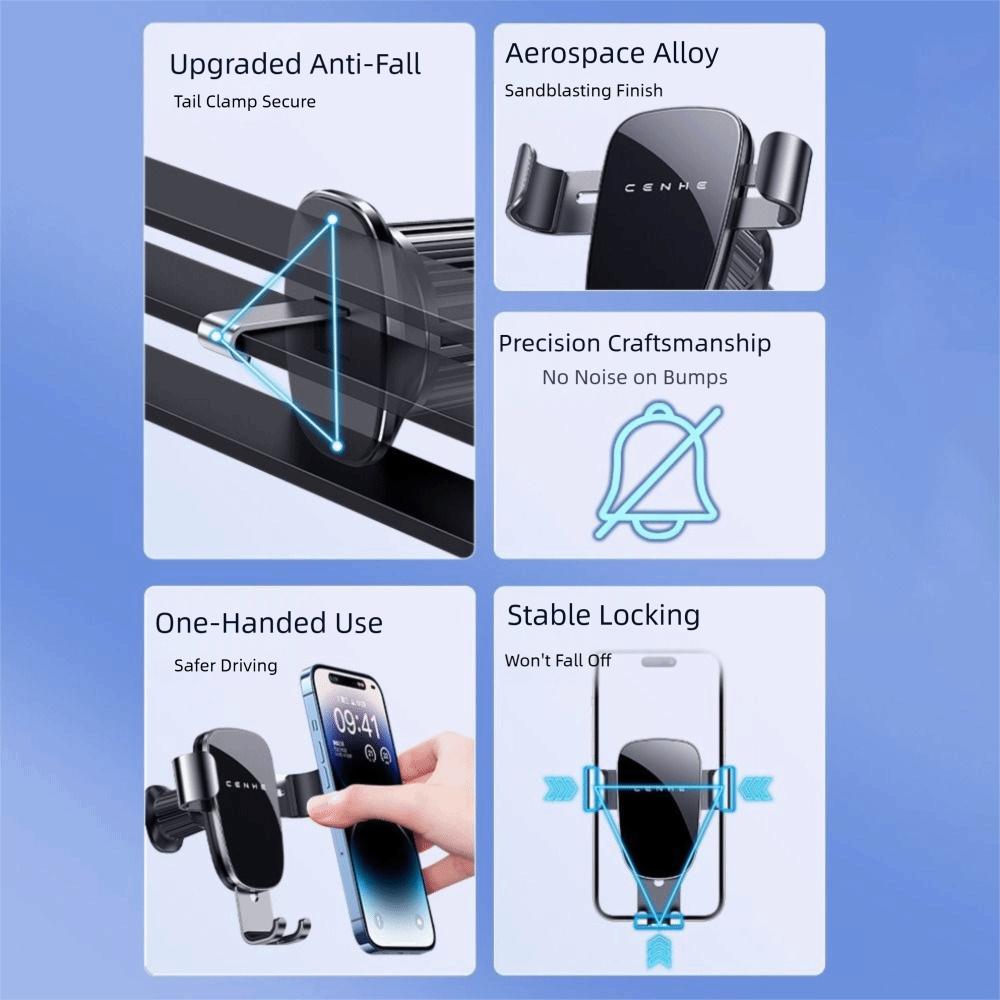 Metal Construction Mobile Phone Car Holder Air Outlet Mount Air Vent Phone Holder Mobile Devices