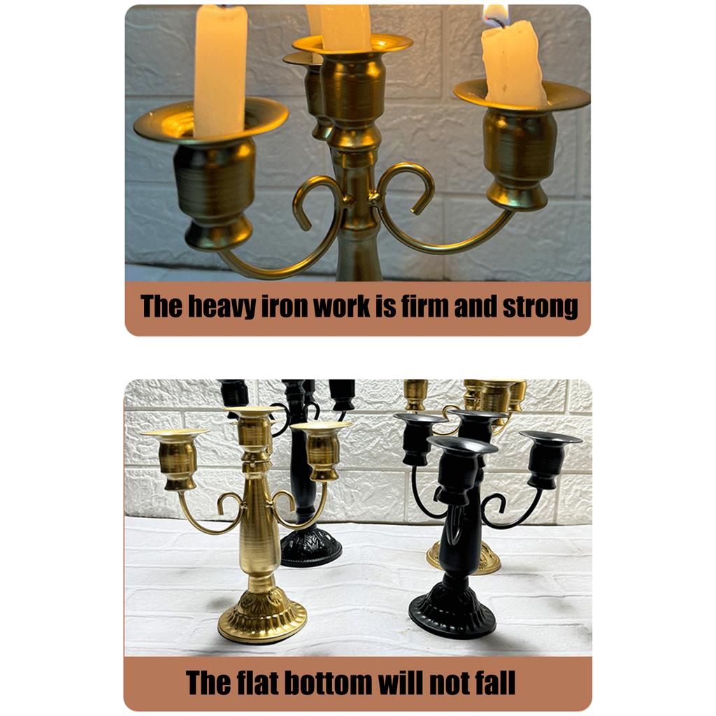 Европейский барочный железный подсвечник с 4 чашками, центральный элемент стола, винтажный металлический подсвечник для домашнего декора