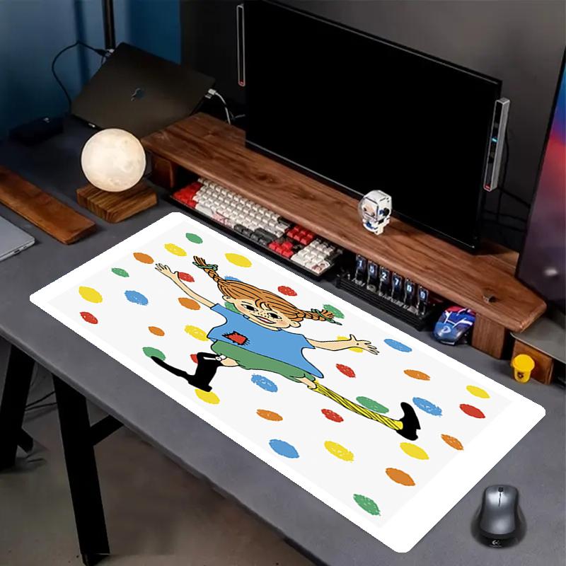 Pippi Longstocking Theme Mouse Pad, Non Slip Rubber Base, Multifunctional Office & Home Decor, Perfect for Workspace Personalization.