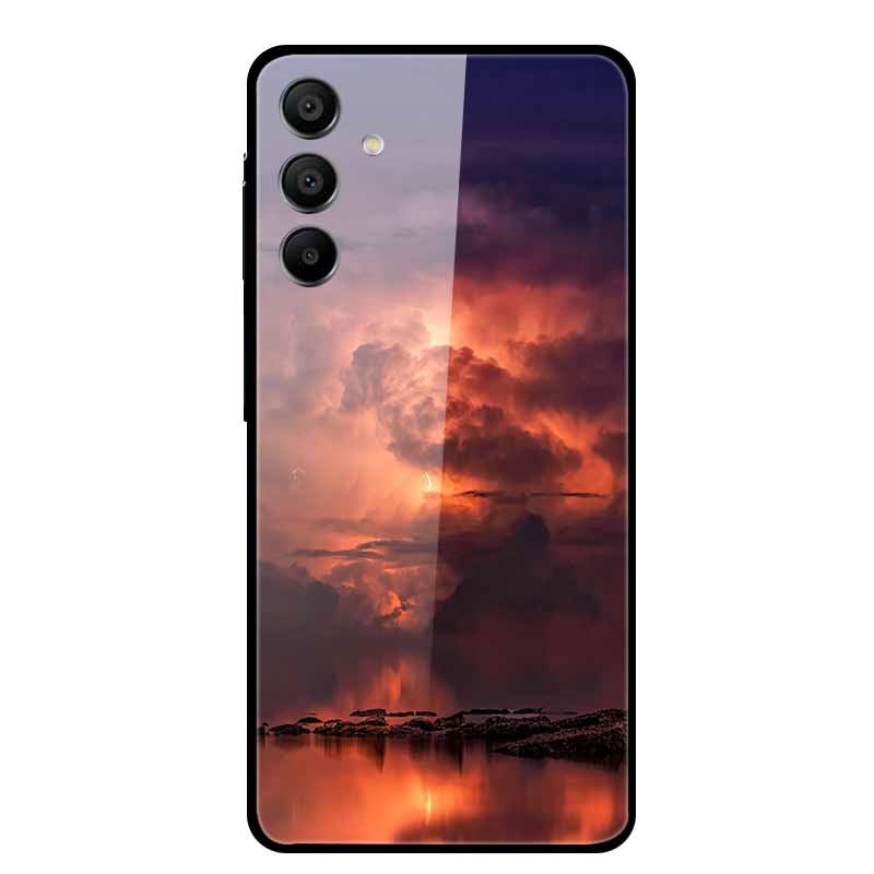 For Samsung Galaxy A16 5G Tempered Glass Case Back Cover Hard Phone Cases for SamsungA16 6.7" Fundas Fashion Protector New Coque