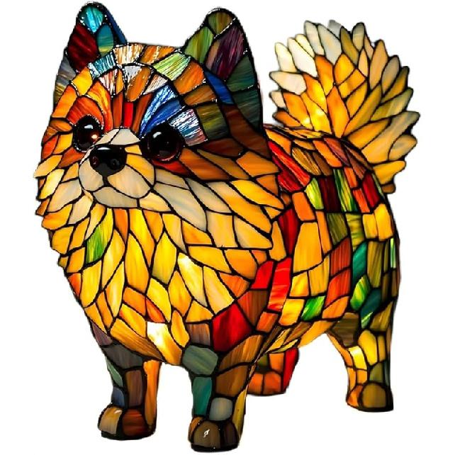 Ночной светильник серии «Собака» 2025 года, лампы для ночных столиков, настольный светильник с изображением кошек из окрашенной смолы, светодиодные настольные лампы с изображением милых домашних животных, креативные животные