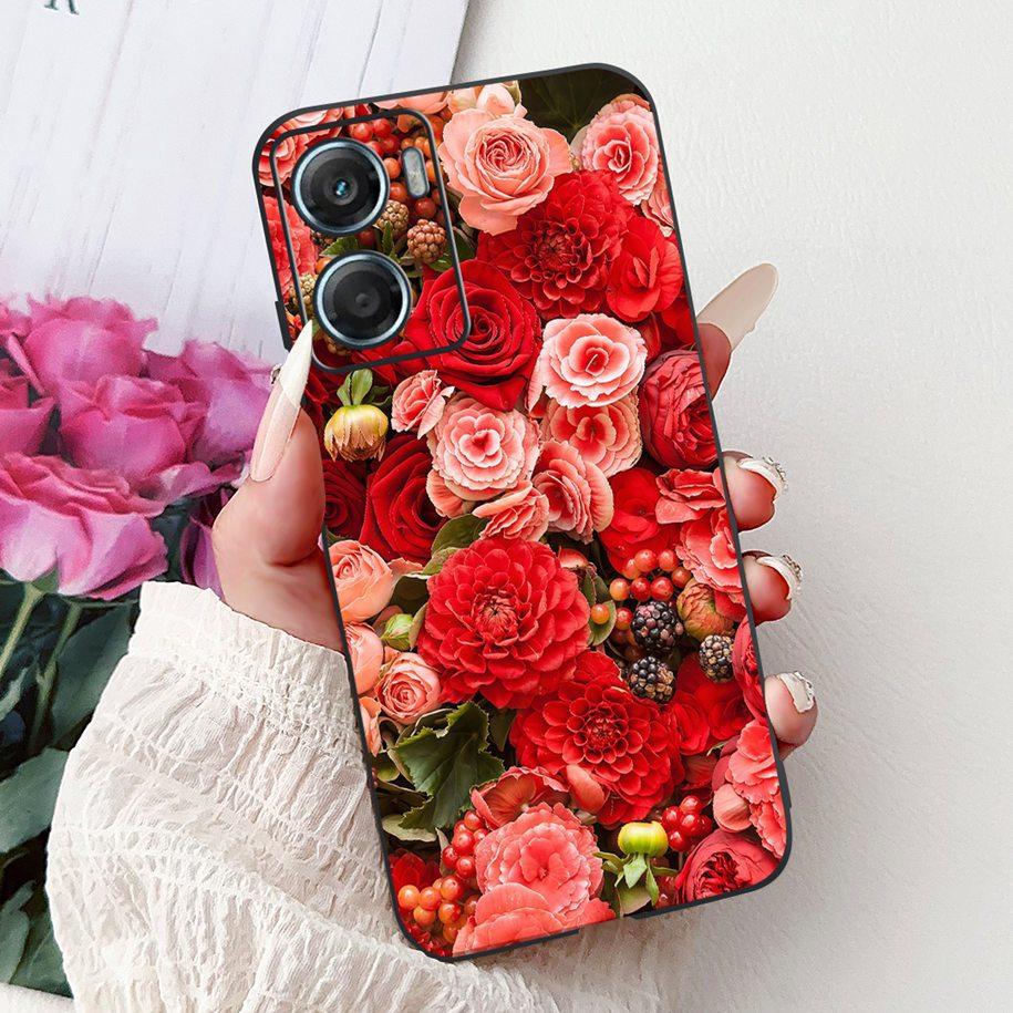 Чехол для Motorola Moto G06 6,88" Популярный Мраморный Бантик Мягкий Черный Силиконовый Чехол для Moto G06 Power G 06 XT2535-1 XT2535-2 Capa