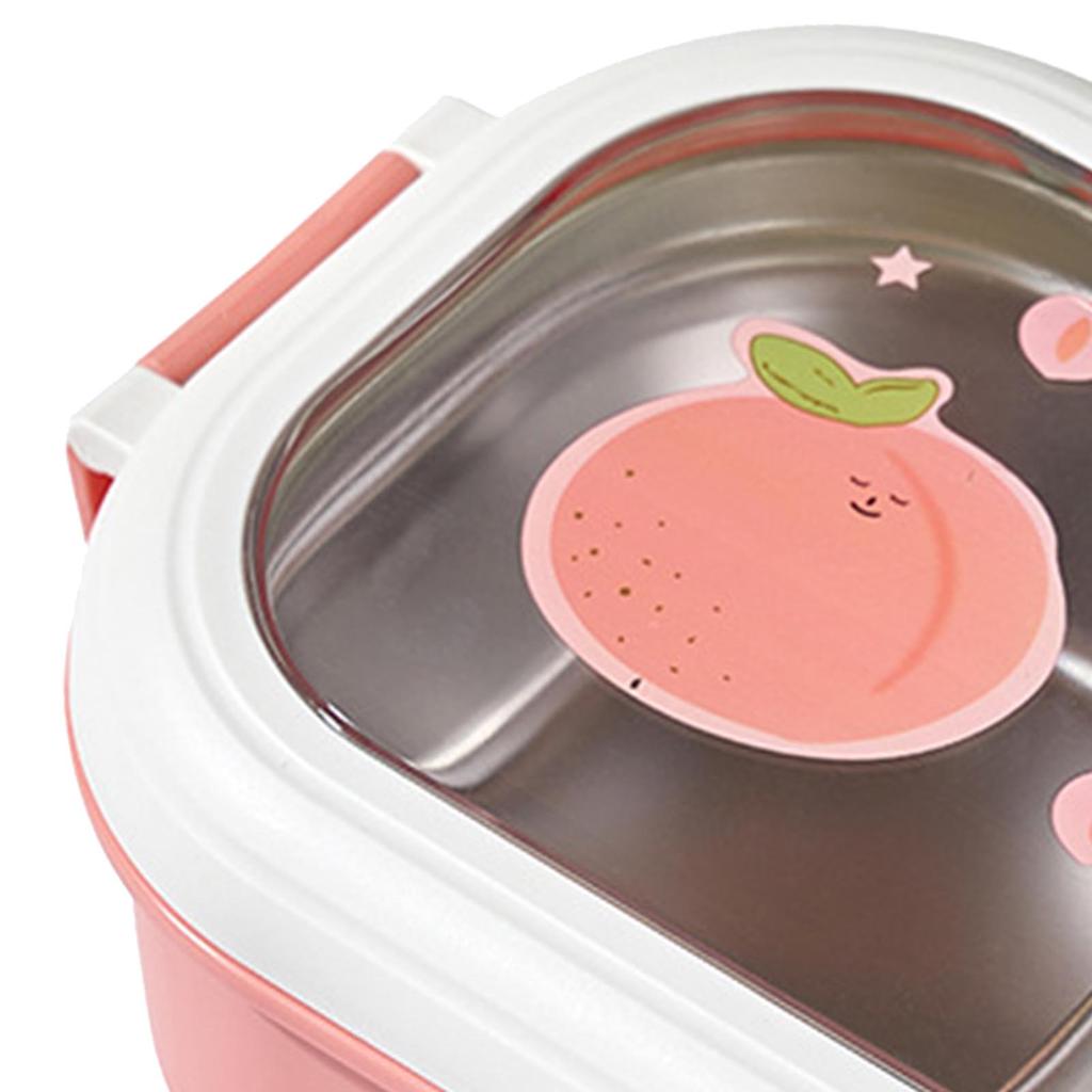 Bento Lunch Box Portable Safe Leakproof Divided Stainless Steel Thermal Lunch Box for Students School Office