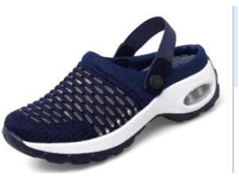 Женские повседневные тапочки из сетчатой ткани: Летние сандалии Two-Way Wear, большого размера, с полуподдержкой, двухсторонние