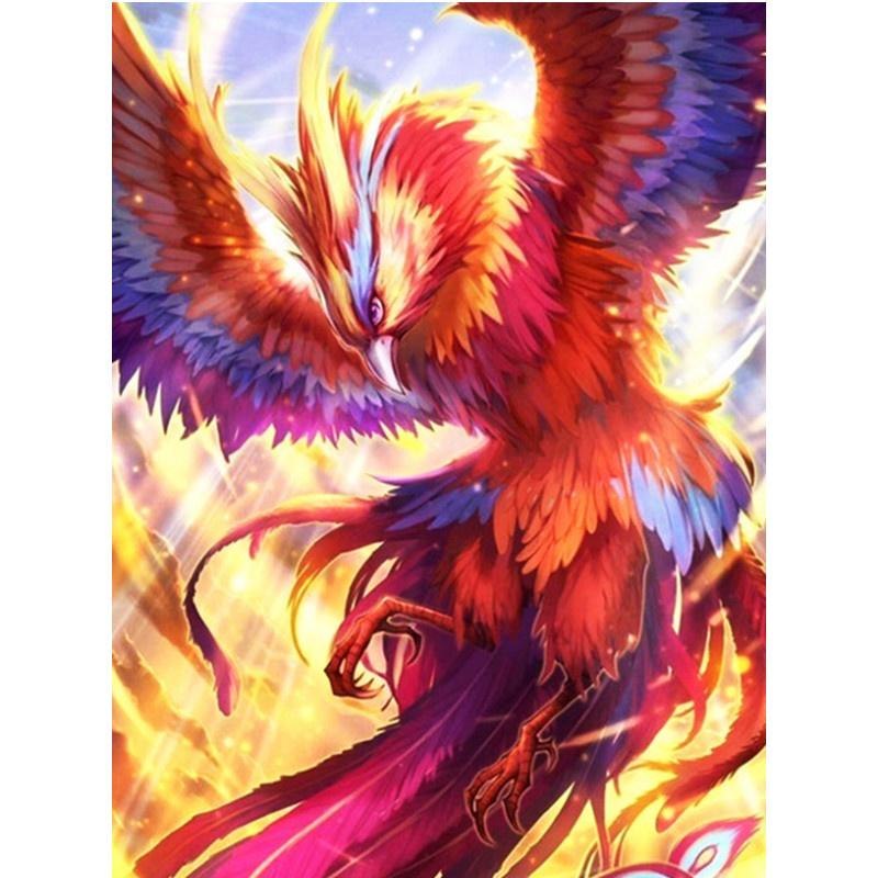 5D DIY Алмазная картина Пламя Феникс Алмазная вышивка Набор для вышивки крестом Полный горный хрусталь Мозаика Домашний декор