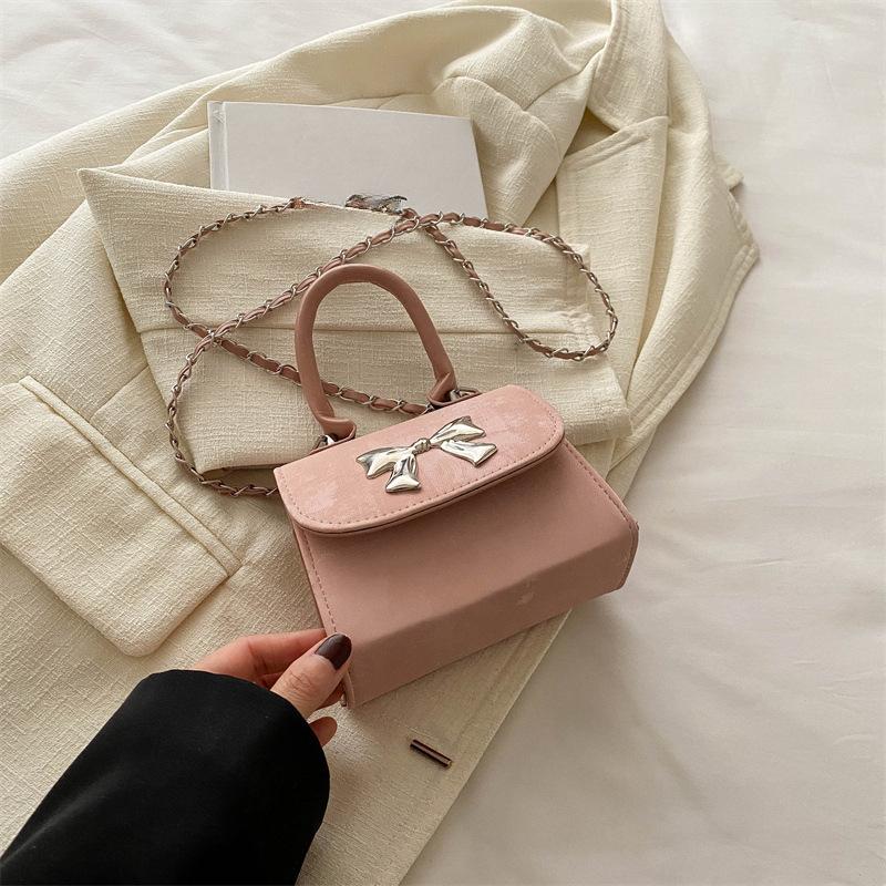 Новая Популярная Сумка Кроссбоди с Бантом, Простая, с Высоким Внешним Видом и Модная Маленькая Сумка, Женская Модная Мини Квадратная Сумка