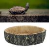 Reptile Water Dish Food Bowl Synthetic Resin Round Pet Eating Pot for Tortoise Terrapin