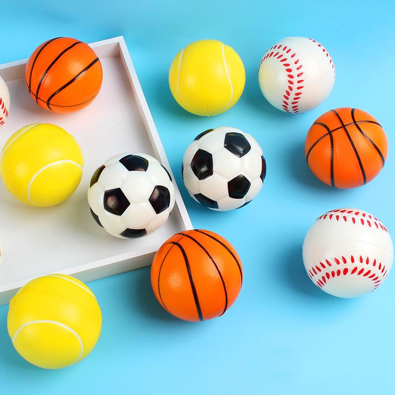 6Pcs/Set Squeeze Ball Toy Football Basketball Baseball Tennis Slow Rising Soft Squishy Stress Relief Antistress Novelty Gag Toy