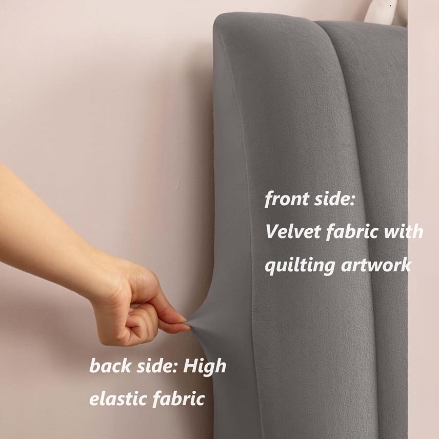 Высококачественный короткий плюшевый стеганый чехол на изголовье кровати, роскошный мягкий толстый бархатный чехол для изголовья кровати, универсальный защитный чехол для прикроватной тумбочки