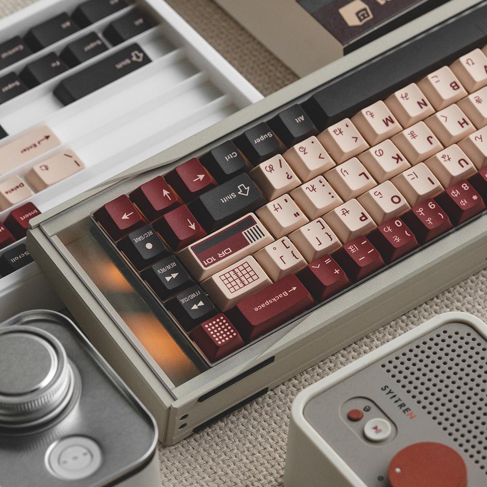 Retro DR101 Theme Keycap Set 145key PBT Originate Custom Personalized Keyboard Cap Cherry Profile KeyCap for Mechanical Keyboard