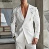 Мужской тонкий пиджак с лацканами и длинным рукавом, повседневное пальто на одной пуговице