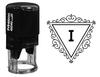 Printtoo Triangle Swirl Border I Alphabet Monogram Initial R-40 Self Inking Rubber Stamp Office