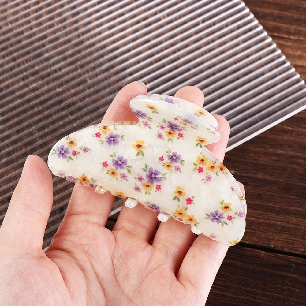 Korean Style Flower Hair Claw Acrylic Acrylic Shark Clip Sweet Hair Claw Clip Girl