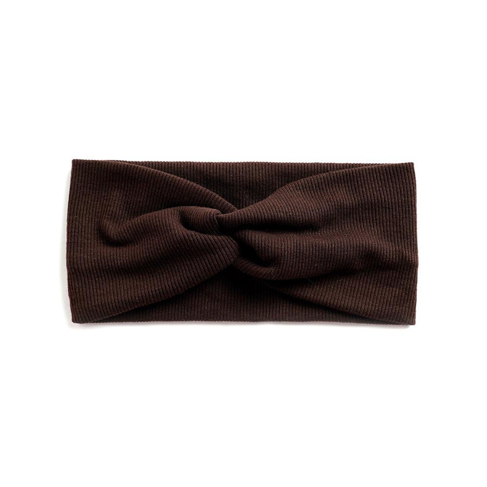 Solid Color Knitted Fine Thread Cross Yoga Sports Headband Simple Women'S Headband Headgear Headscarf