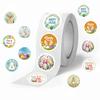 500 Pictures/roll Roll Sticker Tape Easter Bunny Handbook Material Decorative Envelope Seal Sticker