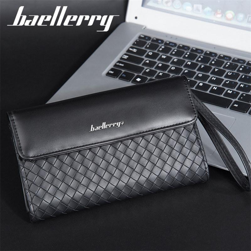 Baellerry Мужские сумки из искусственной кожи, длинные сумки для телефонов, винтажный дизайн, держатель для карт, сумки для денег, кошелек для монет
