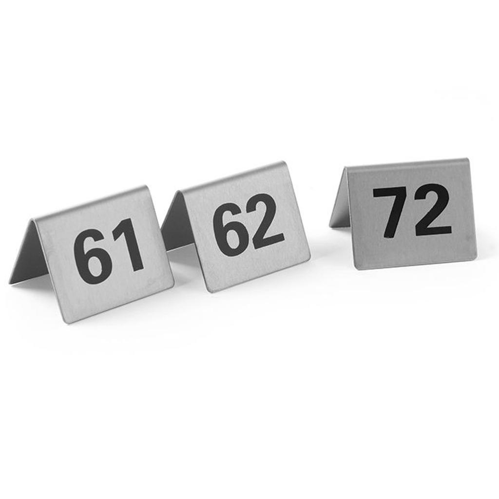 Информационная табличка для стола № 6172, нержавеющая сталь, комплект из 12 штук, Hendi 663899
