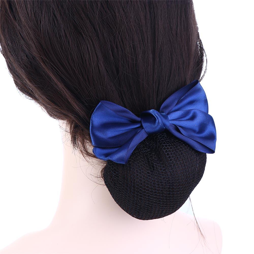 Атласный бант заколка для волос отель заколка для хвостика женские пружинные зажимы корейский пучок снуд заколки для волос сетка-чехол
