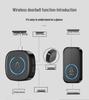 Wireless Type-C Doorbell with 60 Chimes, 5 Volume Levels, LED Flash, and Mute Option