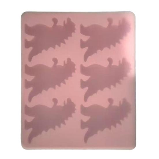 Форма для льда в виде динозавра Легкое заполнение и извлечение 6 ячеек Поддон для льда Годзилла Безопасен для морозильной камеры Форма для льда для летних напитков Коктейльная вечеринка