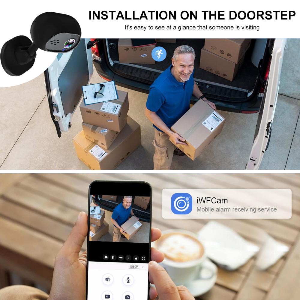 Камера WiFi 1080P HD оснащена функцией оповещения об обнаружении движения, голосовым взаимодействием и возможностями ночного видения, что обеспечивает мониторинг в реальном времени.