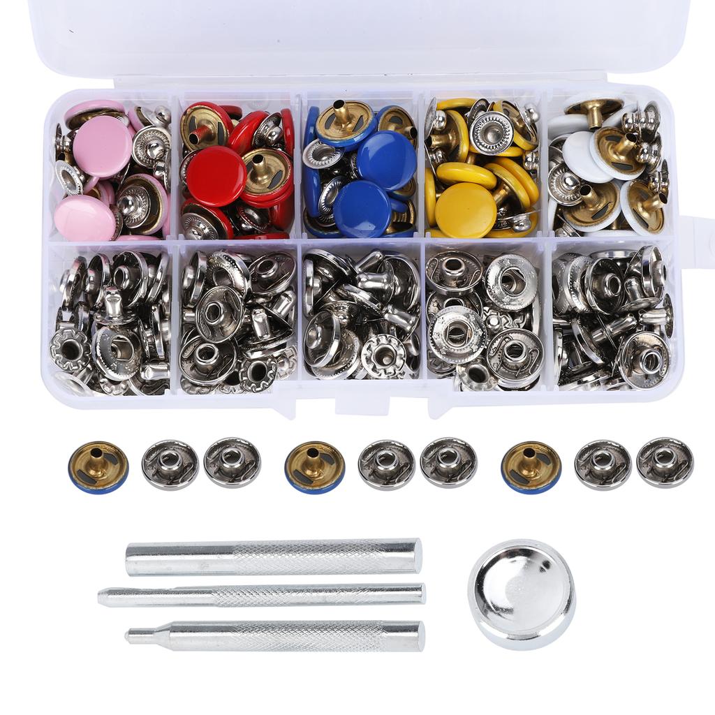 Snap Fastener Kit Metal Press Stud Leather Tich Button Tool Clothing Accessories