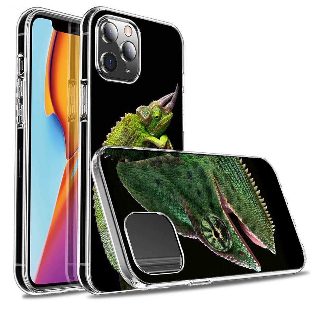 Хамелеон Забавный Дикий Мир Чехол Для Телефона Для Iphone 16E 15 Pro 14 Plus 17E 16 17 Pro Max Air 11 12 13 Mini Ударопрочный Capa Милый Co