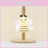 Lovely Mini Plush Bee Keychain Doll Cartoon Backpack Pendant Made Of Soft Pp Cotton Filling