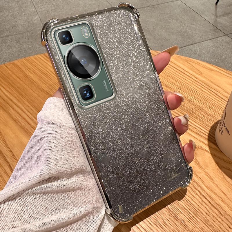 Gradient Glitter Airbag Lens Shockproof Case for Huawei P30 P40 P50 P60 Pro Pura 70 Pro Mate 30 40 50 60 Pro Nove 7 8 9 10 11 12 Pro Honor 100 200 Pro