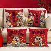 New Lucky Text Pillow Red Double-sided Printed God of Wealth Pillow Sofa Cushion Pillowcase Living Room Cushion