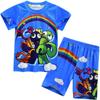 Rainbow Friends Pajamas Set Summer Children Short Sleeve T Shirt Sleepwear Pyjamas Cartoon Blue Monster Baby Suit Clothing