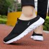 Summer Men's Semi Slippers Mesh Breathable Casual Shoes Lazy People's Foot on Men's Shoes Sports Style Sandals Anti Slip Beach