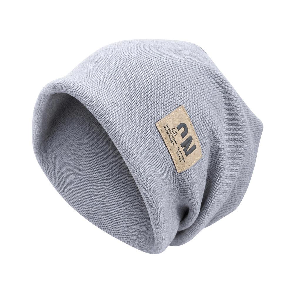 Warm Beanie Hat Windproof Knitted Pullover Cap Fashion Skullies Hat  for Women