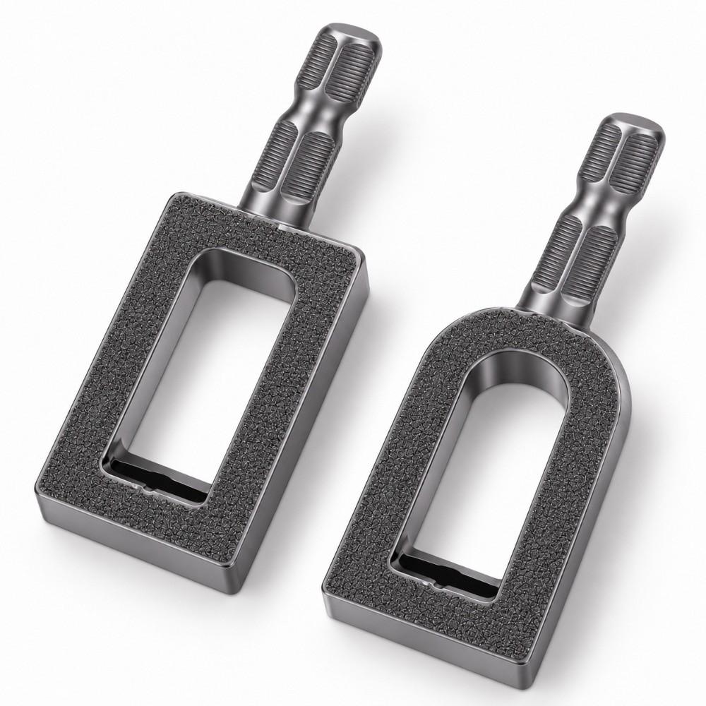 2 Set Carbon Steel Wire Twisting Tools Arc No.9 Square No.11 Rebar Tying Twister Fencing Projects