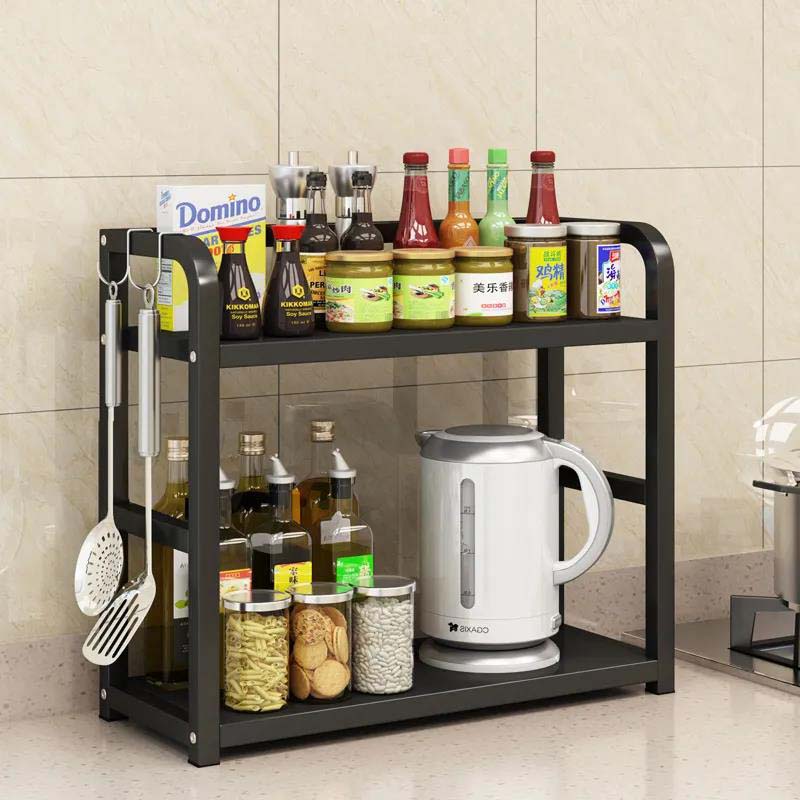 Кухонная полка для хранения, домашняя полка для хранения приправ, напольная многослойная стойка для хранения