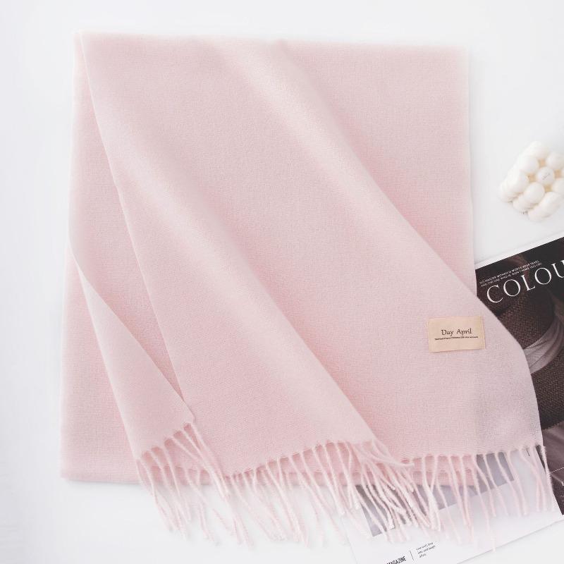 Morandi Color Scarf Shawl Solid Color Cashmere Feel Long Winter Wrap Luxury Soft Fashion Gift Lightweight Women’s Neck Scarf