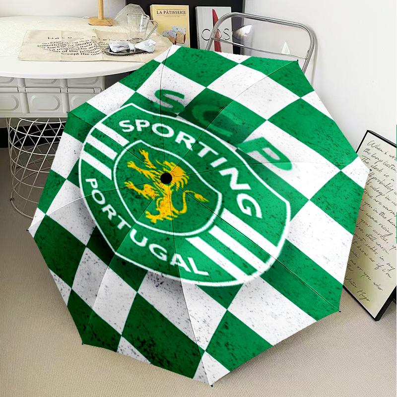 Sporting Portugal Crest Umbrella Folding umbrella, automatic umbrella 8-Frame for Travel, camping Use Gift for Halloween Christmas