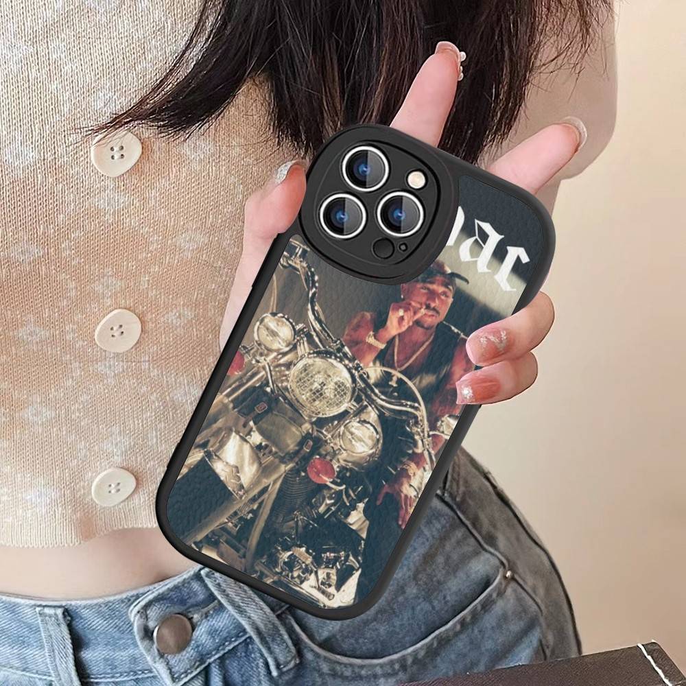 Rapper T-Tupac S-Shakur Phone Case For IPhone 16 15 14 13 12 11 Pro Max Plus 16E Soft Leather Cover